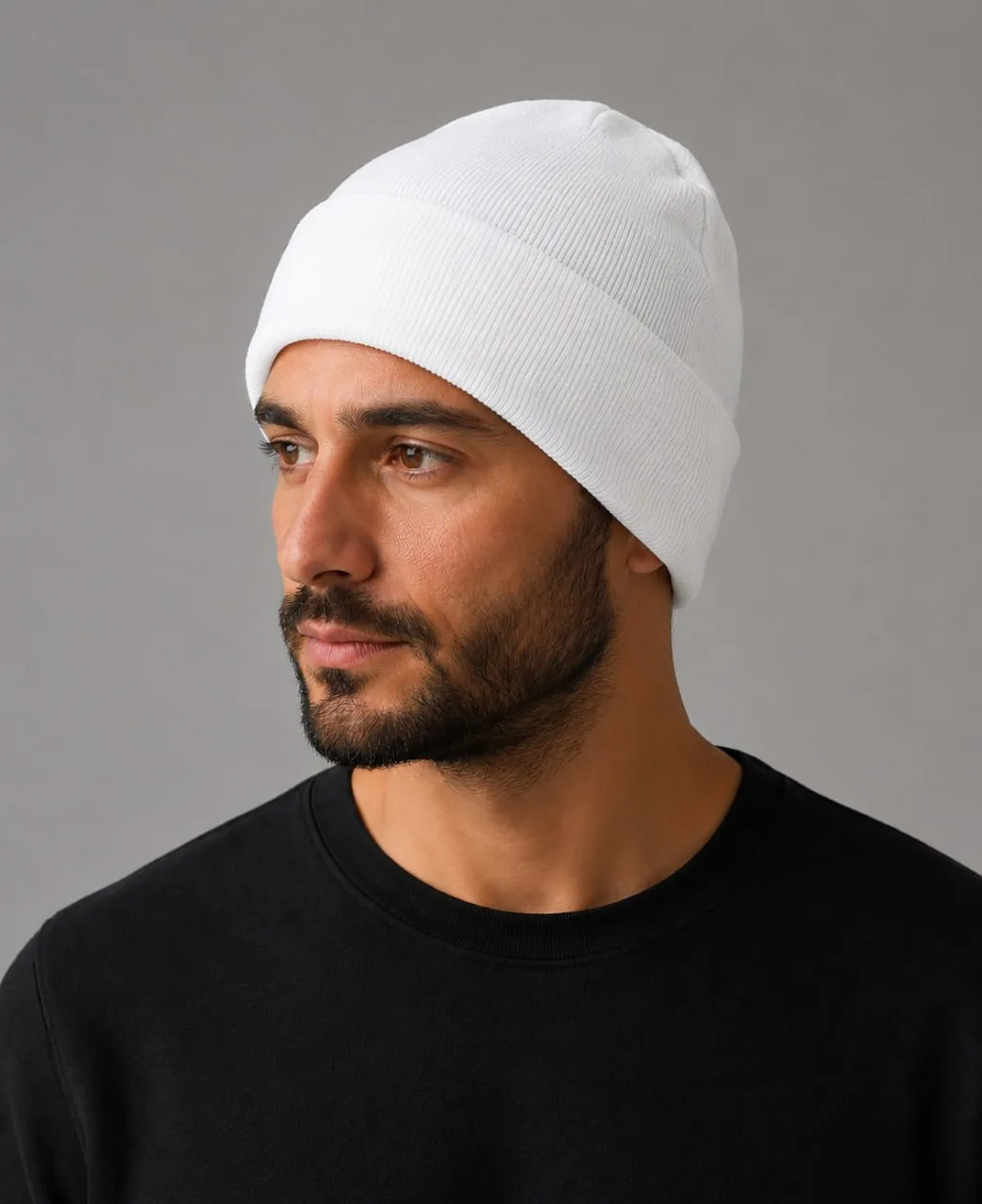 Strick-Beanie Rückseite